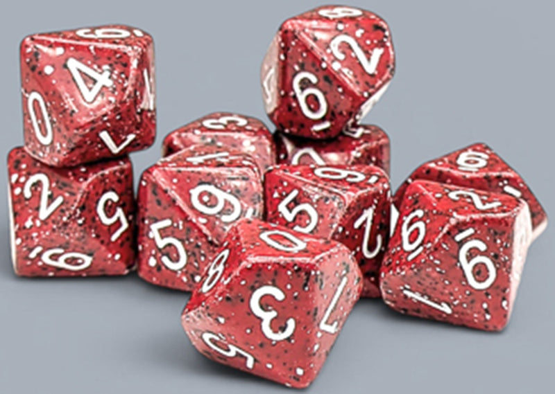 Chessex 10d10 Speckled Lava Stone
