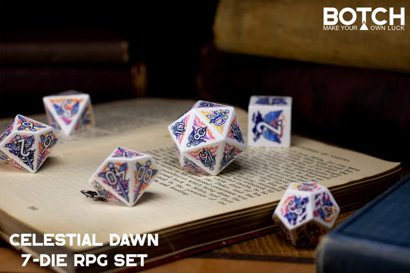 Botch Dice 7-Die RPG Set - Celestial Dawn