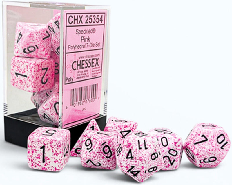 Chessex Poly Speckled Pink
