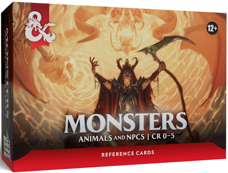 Dungeons and Dragons 5th Edition 2024 Reference Cards Monsters Animals and NPCs