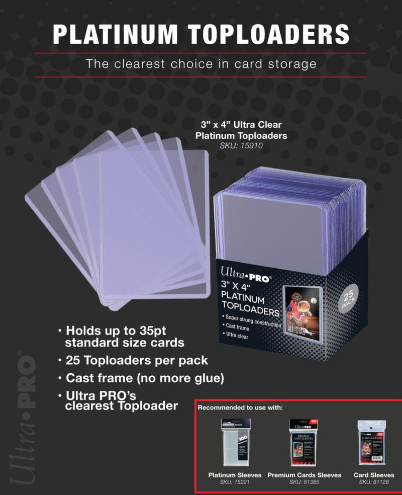 Ultra PRO Top Loader 3x4 Platinum 35pt 25ct
