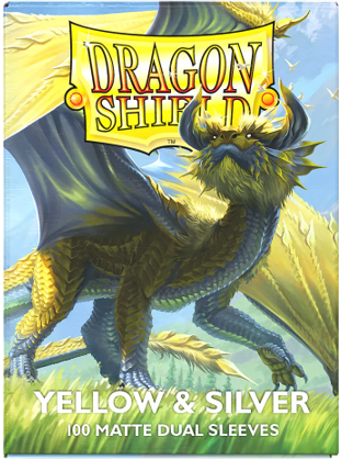 Dragon Shield Sleeves: Matte Dual Yellow And Silver