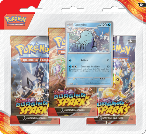 Pokémon SV8 Scarlet & Violet Surging Sparks 3 Pack Blister