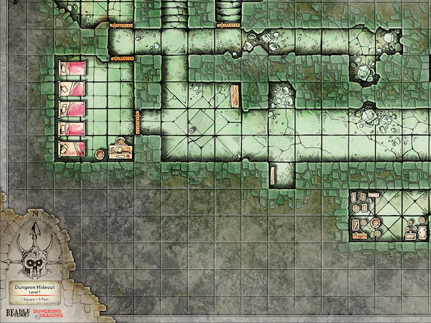 RPG Beadle & Grimm's D&D 5.5e Dungeon Master's Guide Premium Map Collection
