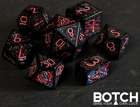 Botch Dice 7-Die RPG Set - Dark Deities
