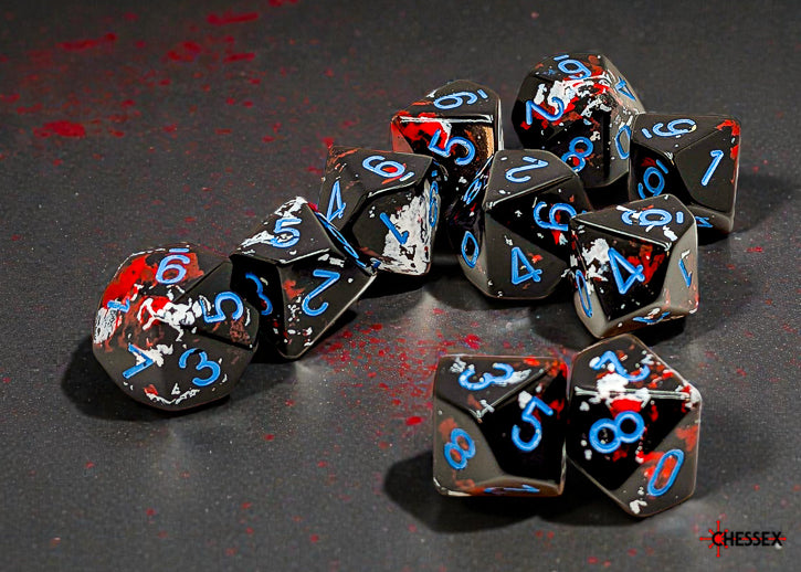 Chessex  10d10 Brush Dark Side/Blue