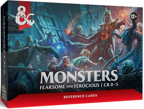 Dungeons and Dragons 5th Edition 2024 Reference Cards Monsters Fearsome and Ferocious