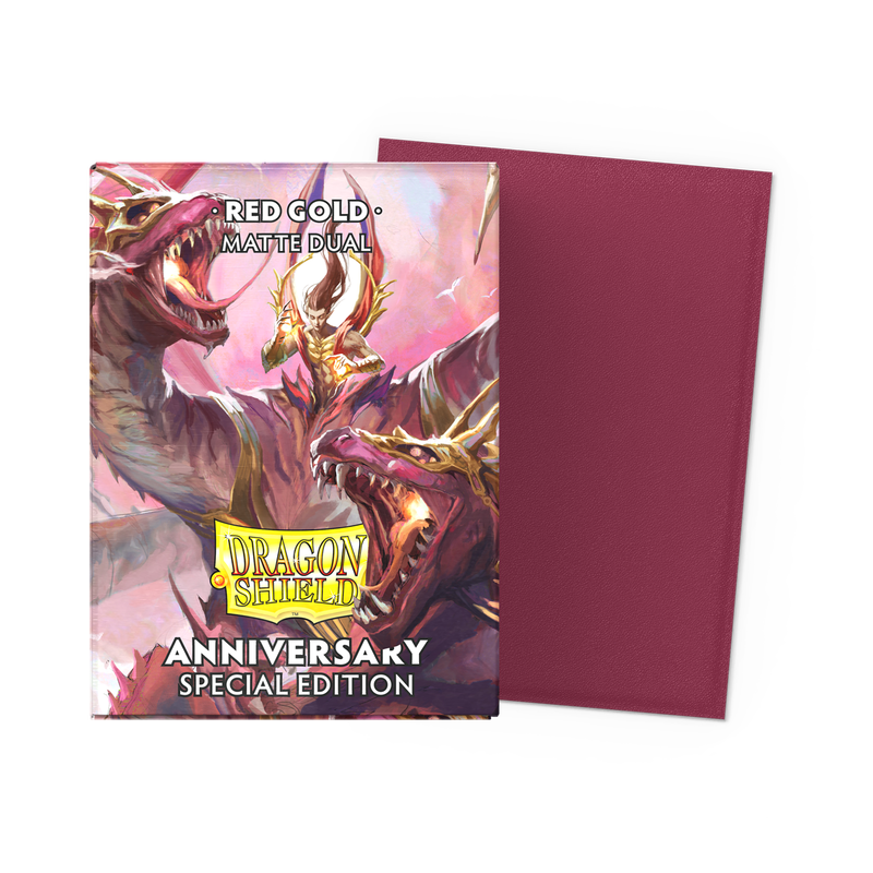 Dragon Shield Sleeves: Dual Matte Anniversary Special Edition Red/Gold