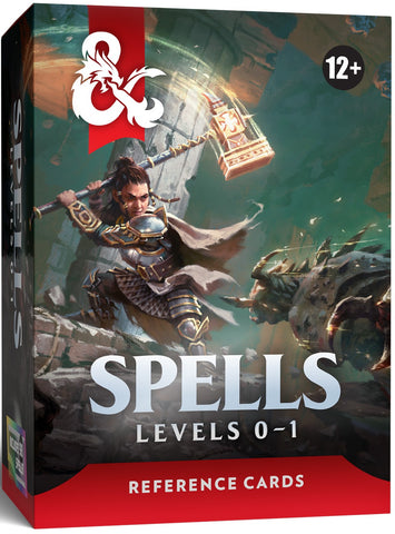Dungeons and Dragons 5th Edition 2024 Reference Cards Spells (Level 0-1)