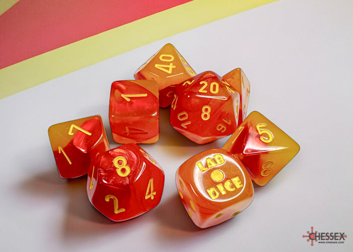 Chessex Poly Gemini Red / Yellow Luminary (Lab Release)