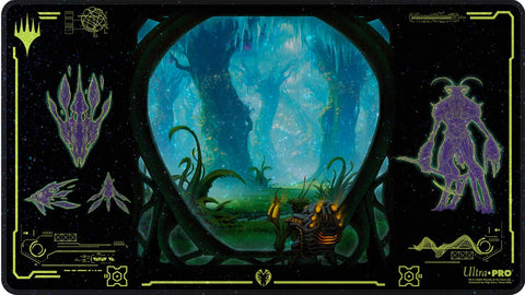 UP Playmat MTG Edge Of Eternities Green Holofoil