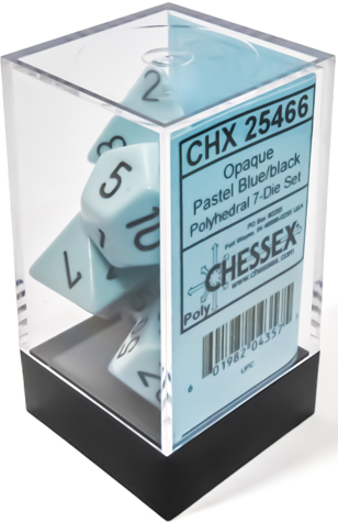 Chessex Poly Pastel Blue/Black