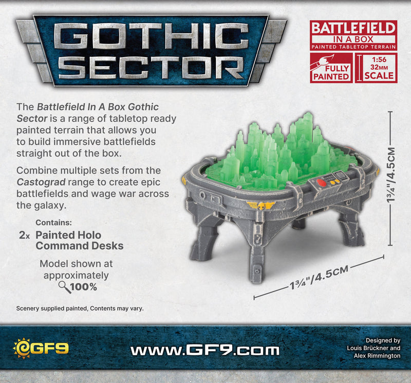 Battlefield in a Box Gothic Sector Castograd Holo Command Desk