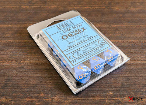 Chessex  10d10 Brush Wavebreak/Gold