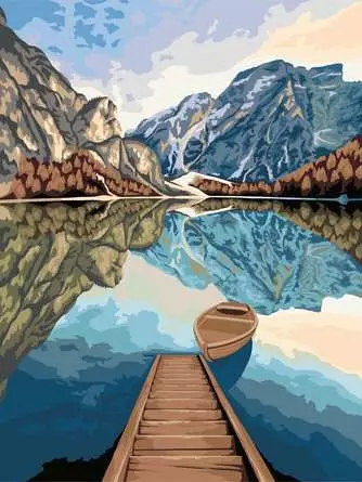 CreART Canvas Art Paint Kit - Lake Views