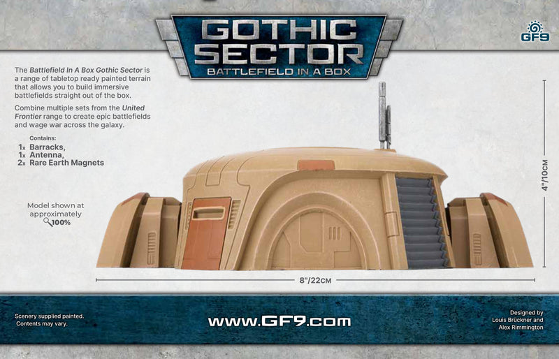 Battlefield in a Box Gothic Sector United Frontier Barracks