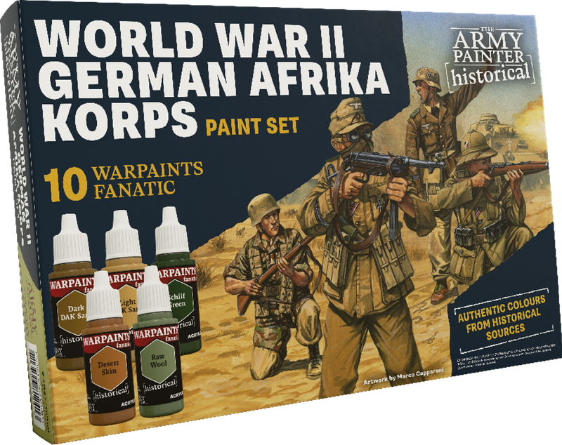 Army Painter Fanatic Historical: WWII German Afrika Corps Paint Set