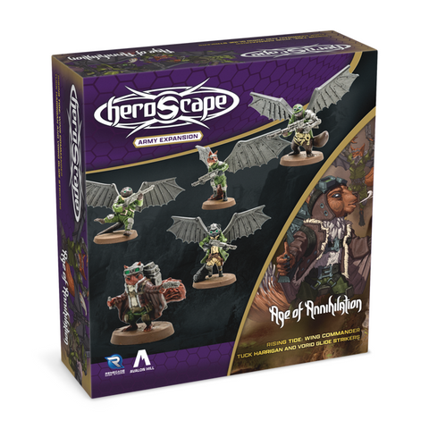 Heroscape Rising Tide Wing Commander Tuck Harrigan and Glidestrikers Army Expansion