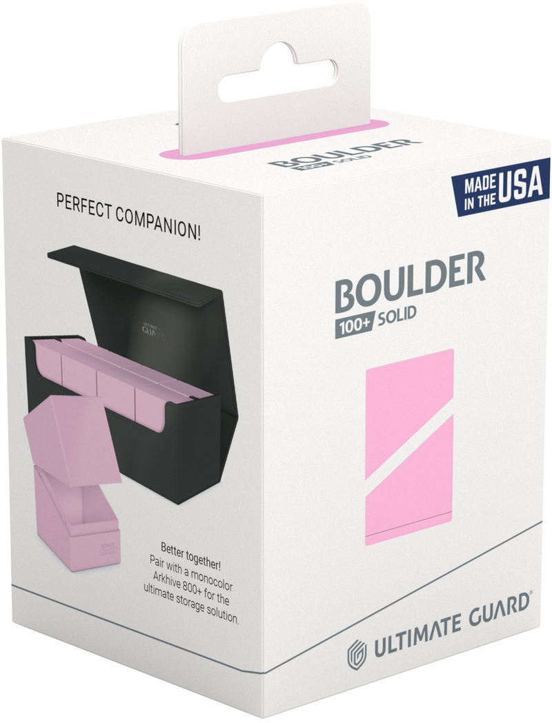 Ultimate Guard Deck Box Boulder 100+ Pastel Solid Candy Pink