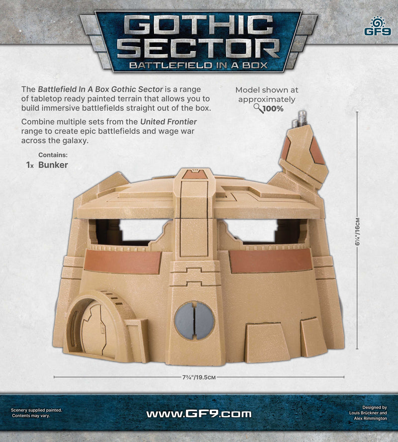 Battlefield in a Box Gothic Sector United Frontier Bunker