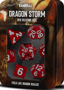 Fanroll Dice Silicone Poly Set Dragon Storm Red Scales