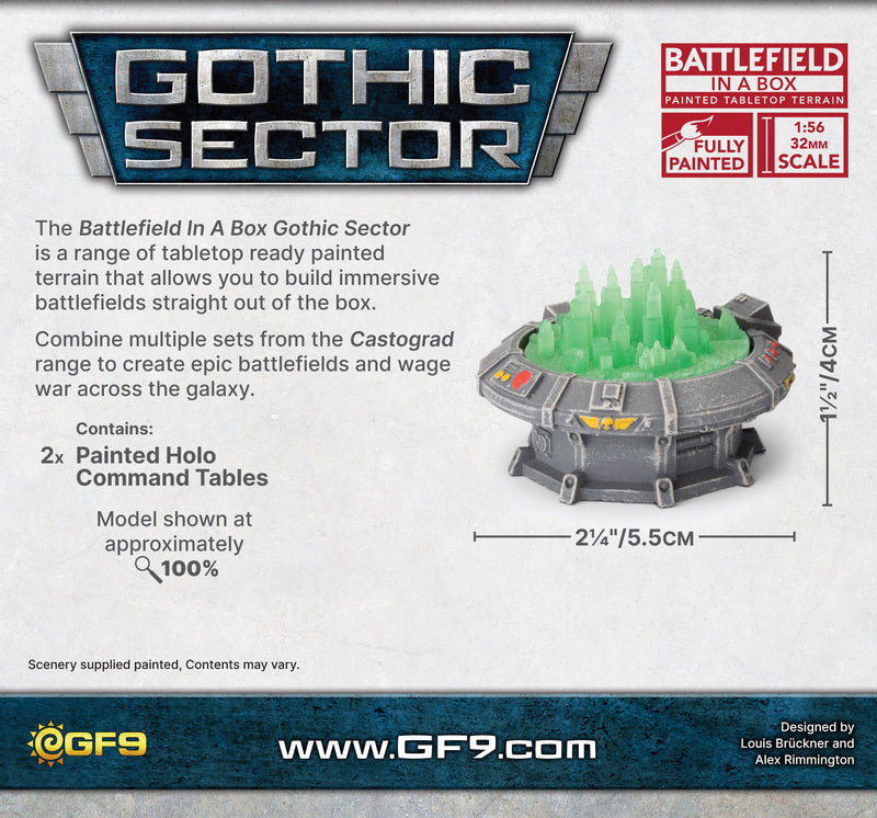 Battlefield in a Box Gothic Sector Castograd Holo Command Table