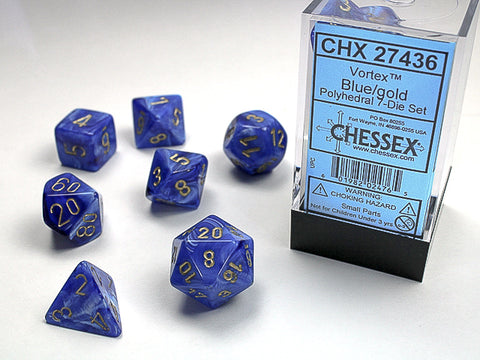 Chessex Poly Vortex Blue/gold