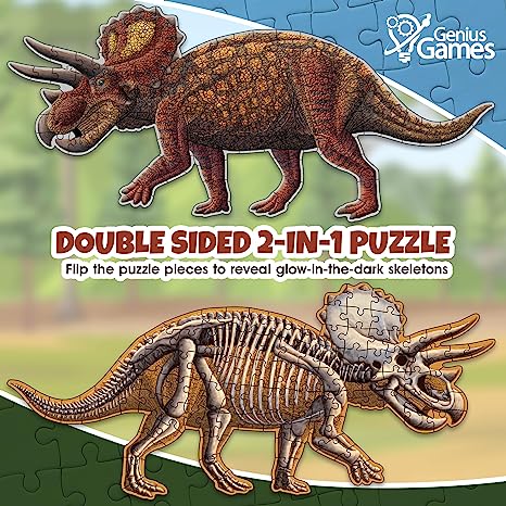 Puzzle Kids Dinosaur 100 Piece Triceratops Floor Puzzle