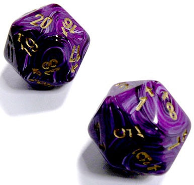 Chessex Vortex Count Up & Down D20 Purple/Gold