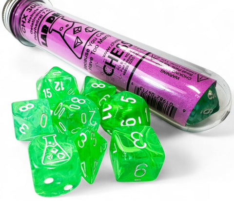 Chessex Poly Nebula Gelatinous / White (Lab Release)