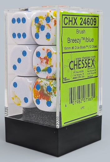 Chessex 12d6 Brush Breezy/Blue