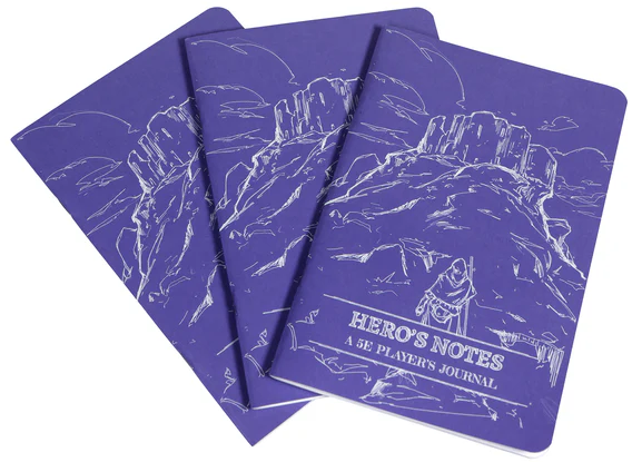 Dungeon Notes Hero's journals 3 Pack Purple