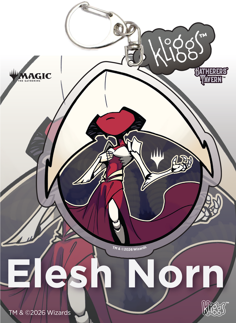 Gatherer's Tavern New Phyrexia Keychain - Elesh Norn