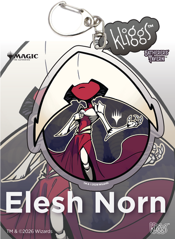 Gatherer's Tavern New Phyrexia Keychain - Elesh Norn