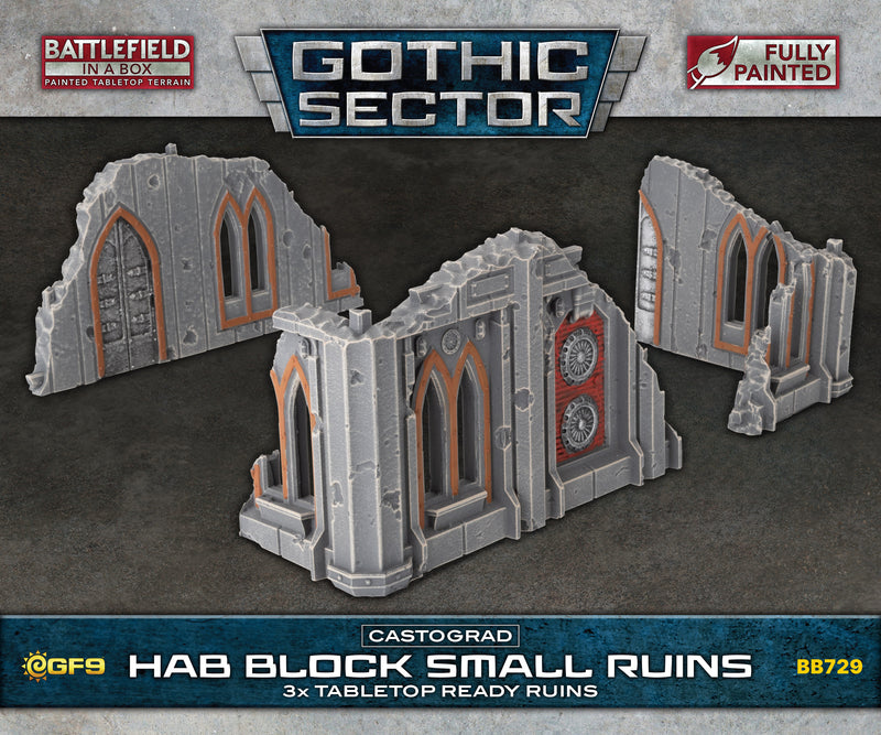 Battlefield in a Box Gothic Sector Castograd Hab Block Small Ruins