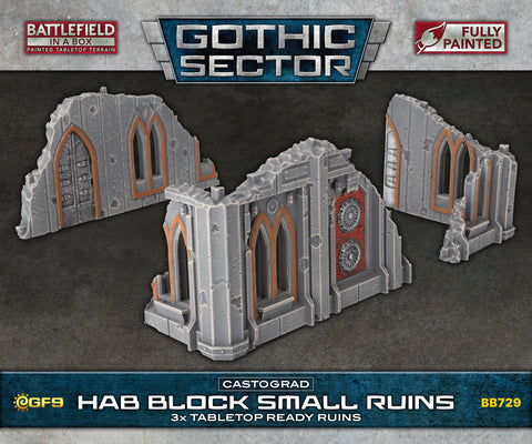 Battlefield in a Box Gothic Sector Castograd Hab Block Small Ruins