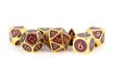 Fanroll Dice Gold With Purple Enamel 16mm Metal Set