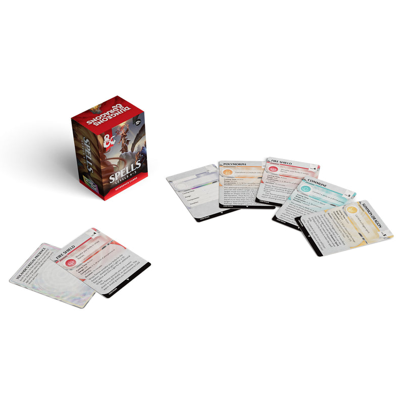 Dungeons and Dragons 5th Edition 2024 Reference Cards Spells (Level 4-5)