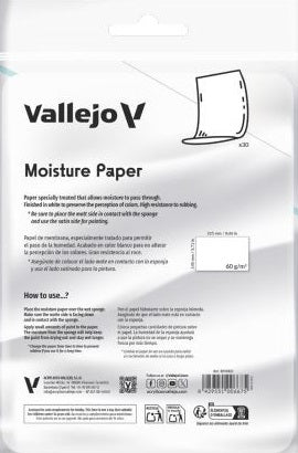 Vallejo Wet Palette Moisture Paper Sheets 30ct