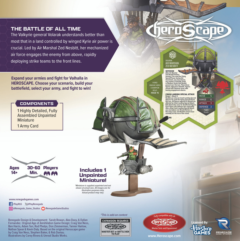 Heroscape Air Marsha Zed Nesbitt Army Expansion