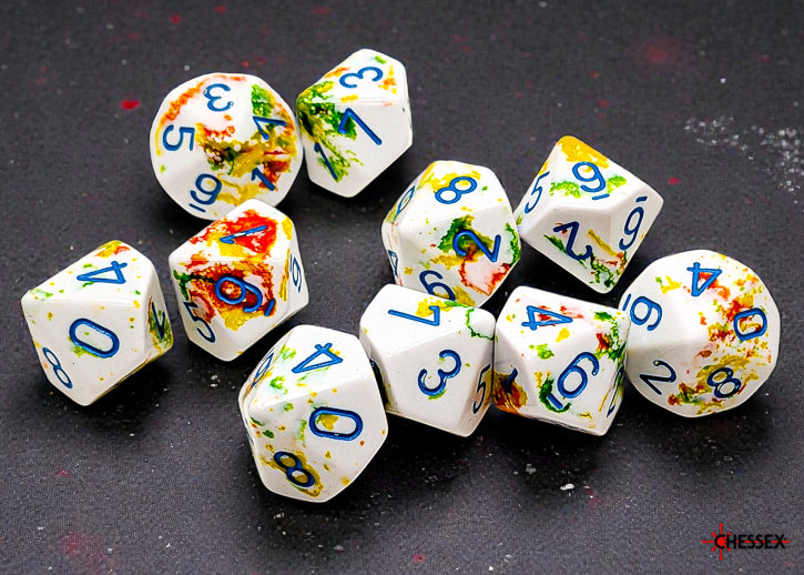 Chessex  10d10 Brush Breezy/Blue