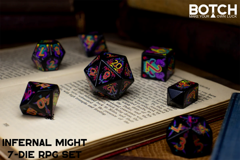 Botch Dice 7-Die RPG Set - Infernal Might