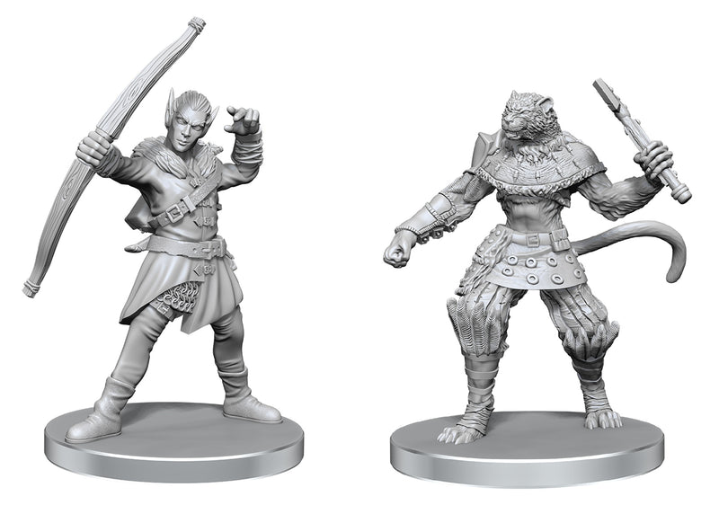Wizkids Minis Pathfinder 97582 Elf Hunter & Catfolk Bandit