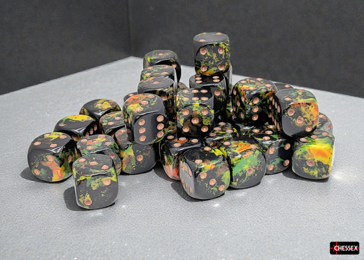 Chessex 36d6 Brush Deep Forest/Gold
