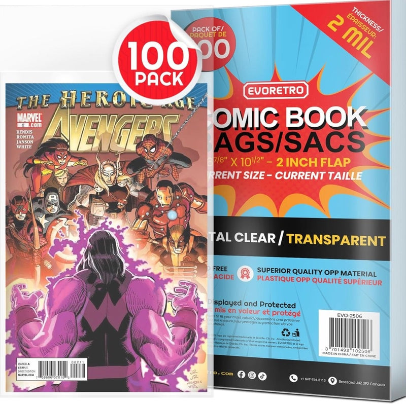 Evoretro Current Age Comic Bags 100CT