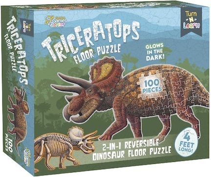 Puzzle Kids Dinosaur 100 Piece Triceratops Floor Puzzle