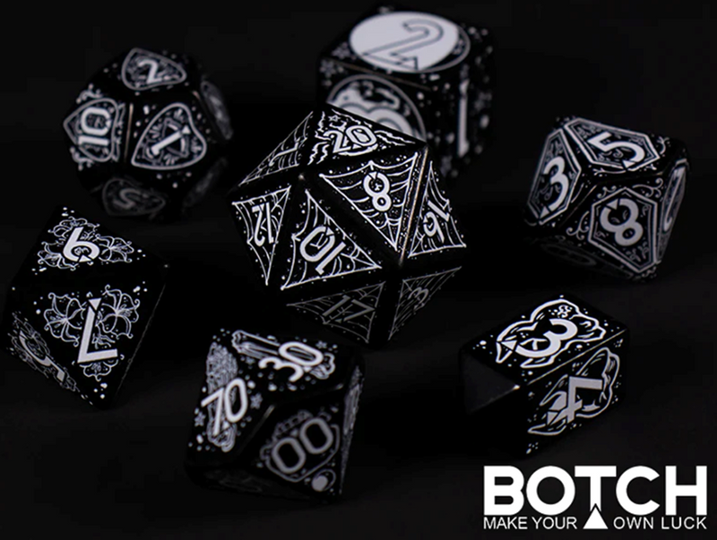 Botch Dice 7-Die RPG Set - Heart Of Darkness