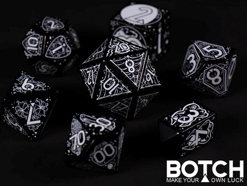 Botch Dice 7-Die RPG Set - Heart Of Darkness