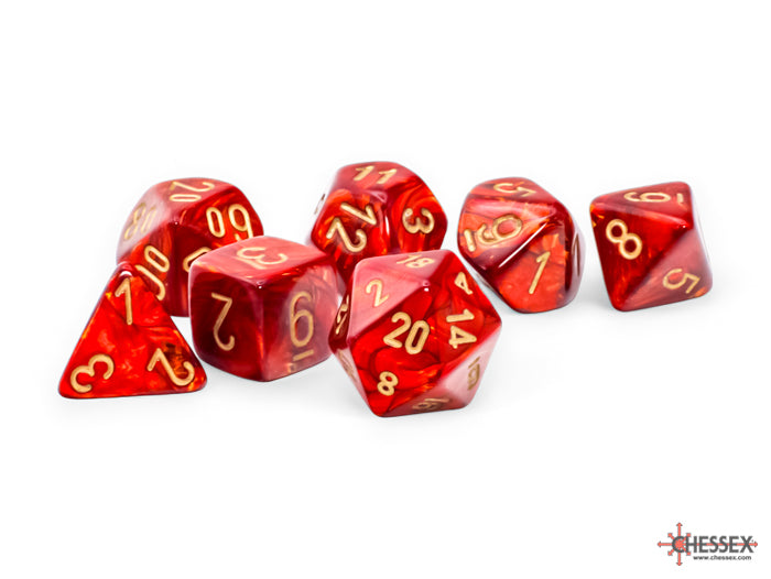 Chessex Poly Mega-Hedral Scarab Scarlet/Gold