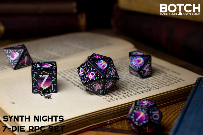 Botch Dice 7-Die RPG Set - Synth Nights
